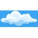 Sticker nuage forme long