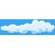 Sticker nuage forme long