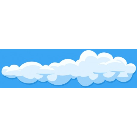 Sticker nuage forme long