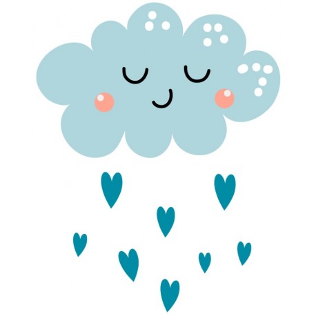 Sticker arc en ciel fleurs en feuilles