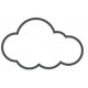 Sticker mural nuage