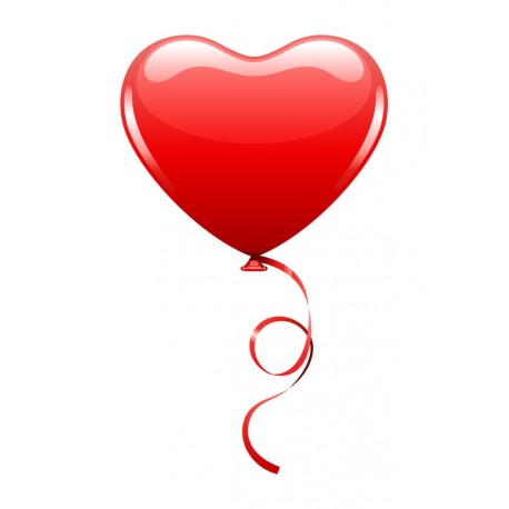 Sticker ballon coeur