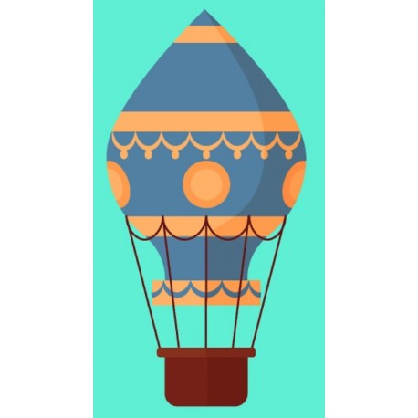 Sticker montgolfiere toupie