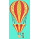 Sticker montgolfiere boule rouge