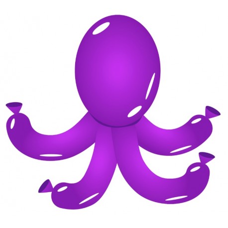 Sticker ballon chien bleu