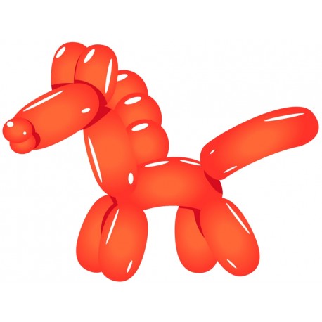 Sticker ballon pieuvre violet