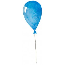 Sticker ballon bleu pastel