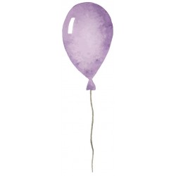 Sticker ballon bleu fonce pastel