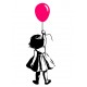 Sticker ballon violet pastel