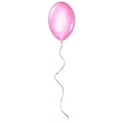 Sticker ballon rose