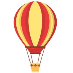 Sticker ballon rose pastel