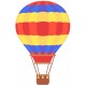 Sticker ballon montgolfiere vert