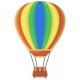 Sticker ballon montgolfiere arc en ciel