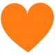 Sticker coeur orange