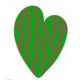 Sticker coeur vague verte
