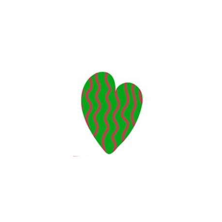 Sticker coeur vague verte