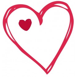 Sticker coeur rond
