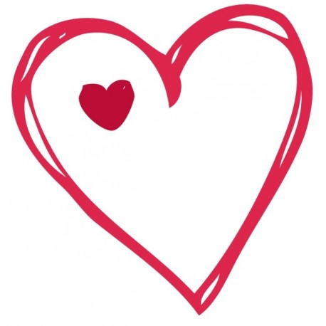 Sticker coeur rond