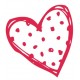 Sticker coeur carre