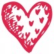 Sticker coeur entrelase