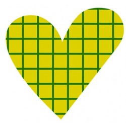 Sticker coeur rayures