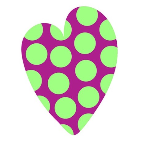 Sticker coeur forme carre