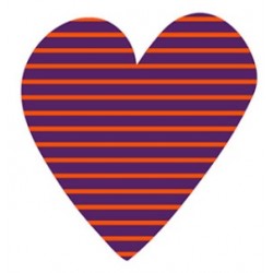 Sticker coeur pois vintage