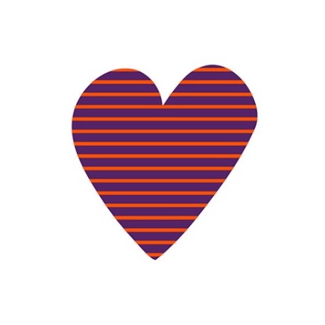 Sticker coeur pois vintage