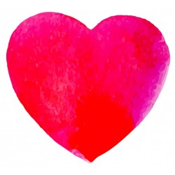 Sticker coeur rouge vintage