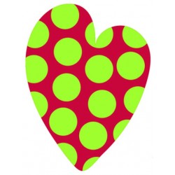 Sticker coeur rouge vintage