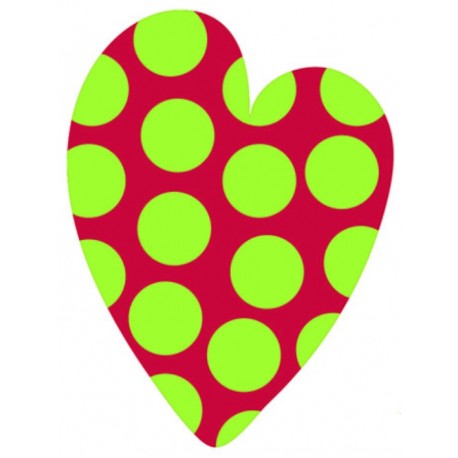 Sticker coeur rouge vintage