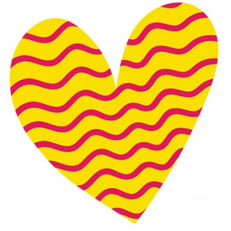 Sticker coeur pois vert