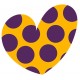 Sticker coeur vague jaune