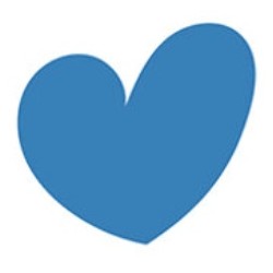 Sticker coeur fleurs orange