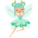 Sticker princesse robe rouge
