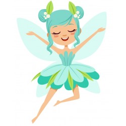 Sticker princesse robe rouge