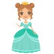 Sticker princesse brune
