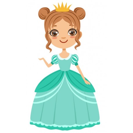 Sticker princesse brune