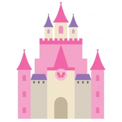 Sticker bouton rose violette