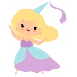 Sticker princesse demoiselle