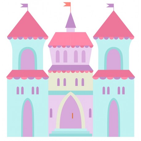 Sticker chateau toit vert