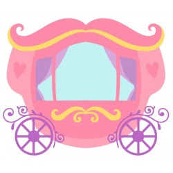 Sticker petit chateau couleurs pastel