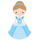 Sticker princesse en robe jaune