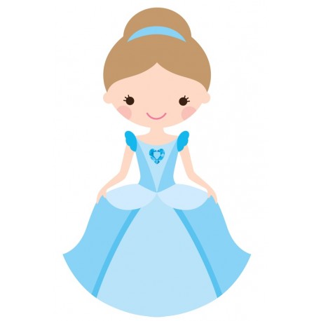 Sticker princesse en robe jaune
