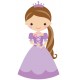 Sticker princesse en robe bleu