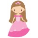 Sticker princesse en robe bleu marine