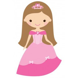 Sticker princesse en robe bleu marine
