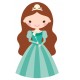 Sticker petite princesse en robe