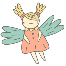 Sticker petite princesse vert menthe