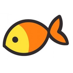 Sticker coquillage jaune deco